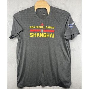 Adidas Areoknit NBA Global Games Shanghai Team Issued Gray T-Shirt‎ Men's 2XLT